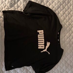 Puma Black Tee with Bold White Logo